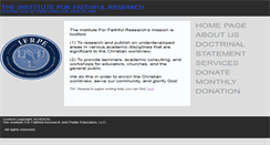 Desktop Screenshot of faithfulresearch.com